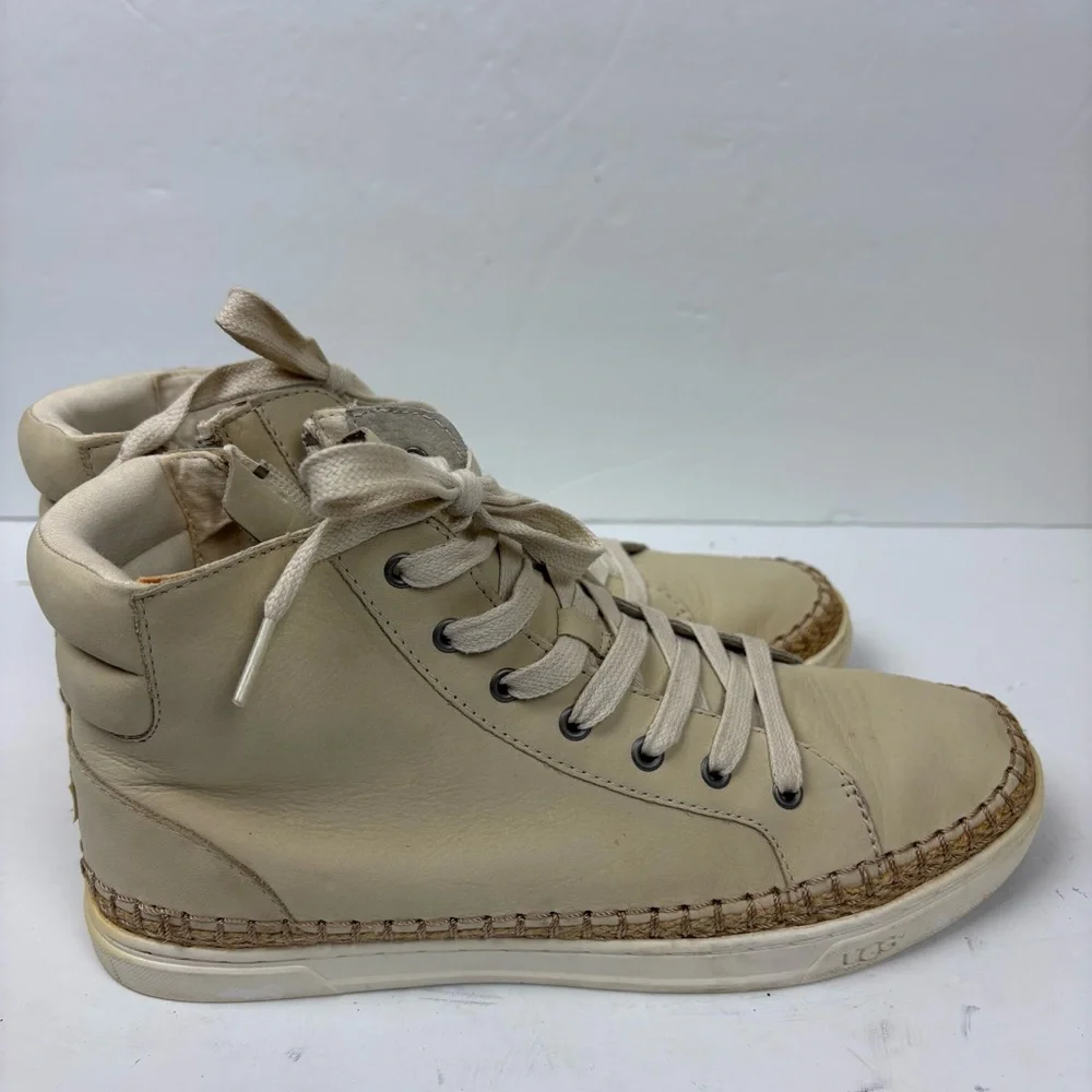 UGG Gradie Ivory Cream High-Top Sneakers Women’s size 10